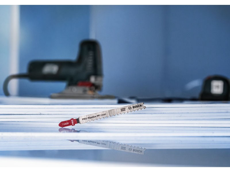 List za vbodno žago Bosch PRO Plastics PP clean T102D, 100mm, Pakiranje: 5kos, 2608667444